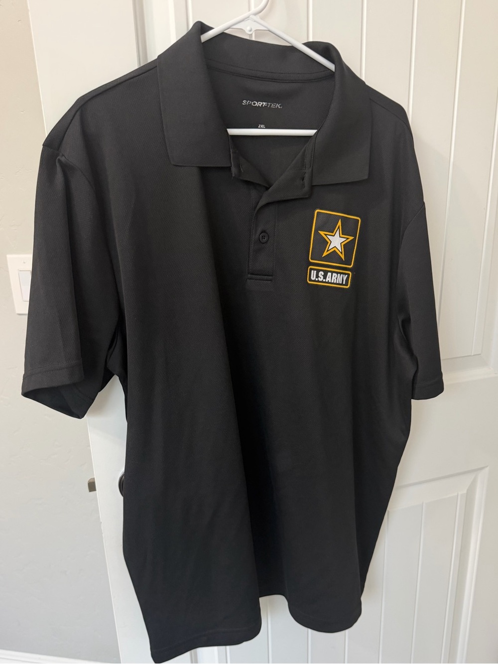 Sport-Tek Black Polo with U.S. Army Patch